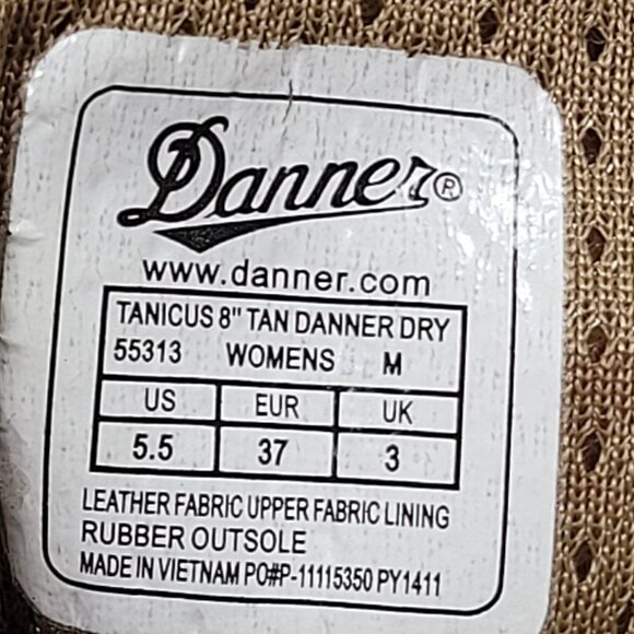 Danner 8" Tanicus Coyote Women's Tan Danner Dry Tactical Boots 55313 US Size 5.5 - Picture 10 of 10